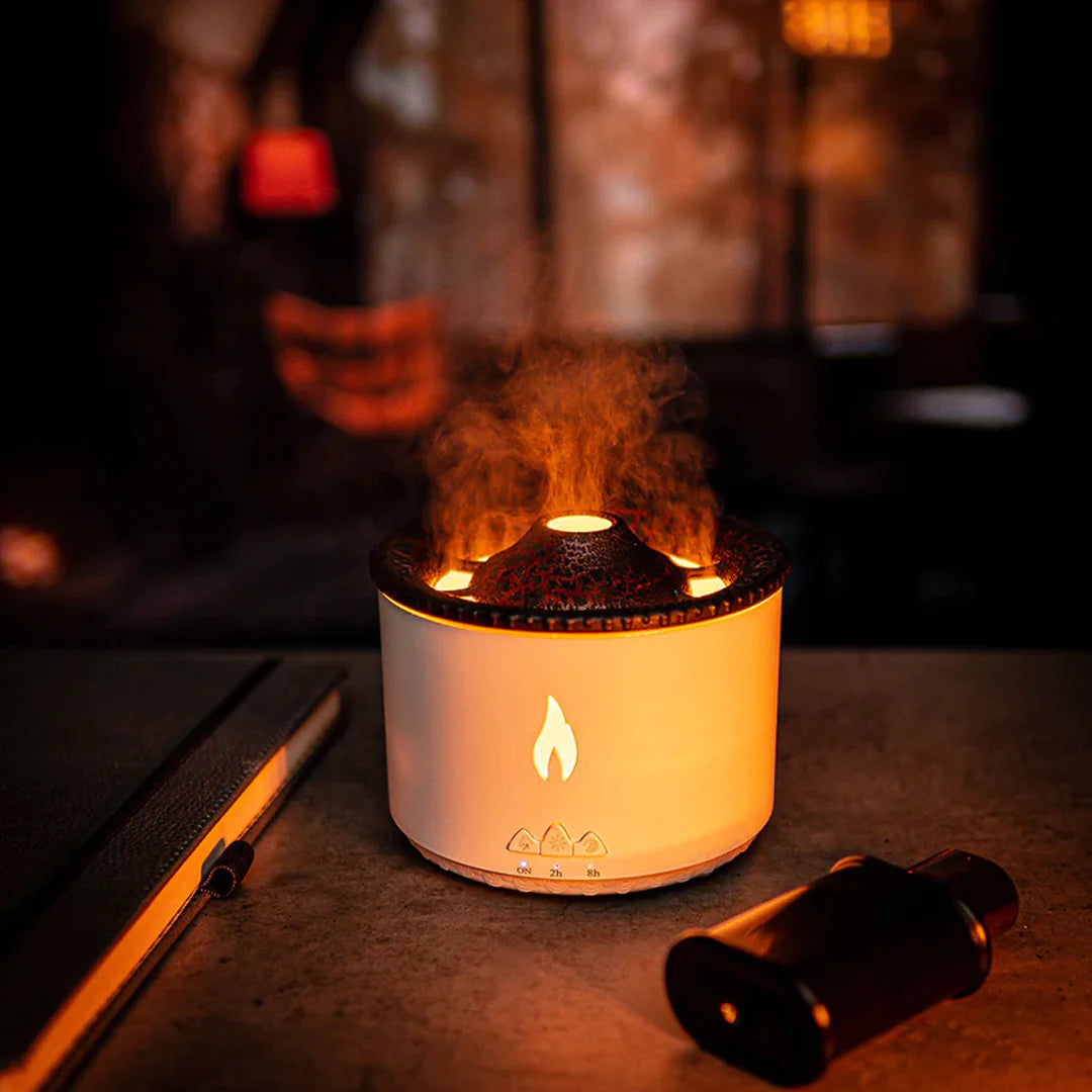 volcano fire flame air humidifier/diffuser